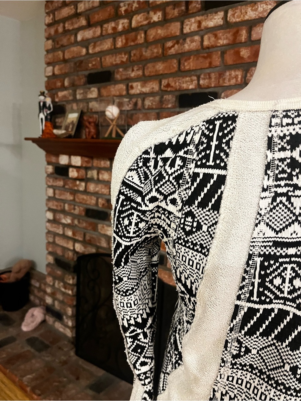 Anthropologie Lilka $98 Geo Jacquard Swing Sweater - Picture 8 of 9